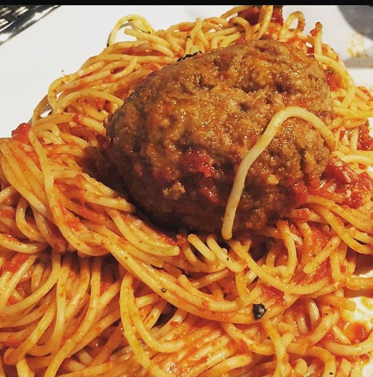 Randazzo spaghetti and Randazzo special meetball.jpg